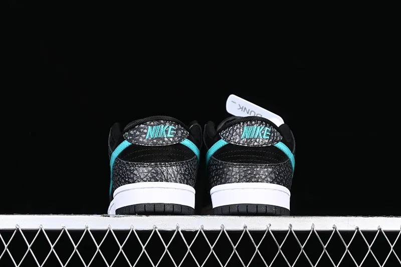 All categories Nk SB Dunk series Nk SB Dunk Low low-top sneakers F version Nk SB Dunk Low Pro black and white green spotted pattern sports skateboard shoes BQ6817-009